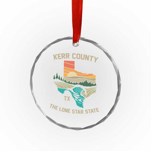 Kerr County Texas Crystal Glass Ornament Retro Hill Country Nature Scene Outdoors TS02 Print Your Wear