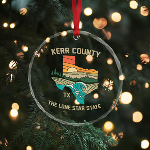 Kerr County Texas Crystal Glass Ornament Retro Hill Country Nature Scene Outdoors TS02 Print Your Wear