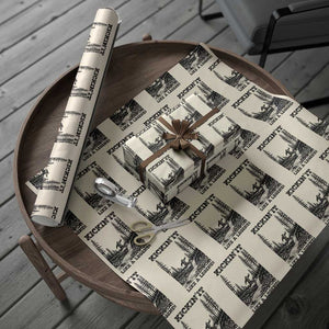 Kickin It Like A Legend Wrapping Paper Roll Funny Bigfoot Soccer Player TS12 Beige Print Your Wear