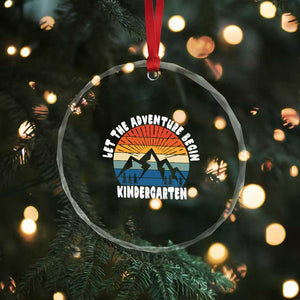 Kindergarten First Day of School Crystal Glass Ornament Let the Adventure Begin Cute Back to School Gift