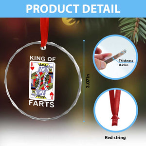 King of Farts Crystal Glass Ornament Funny Joke Inappropriate Fart Prank Gift TS10 Print Your Wear