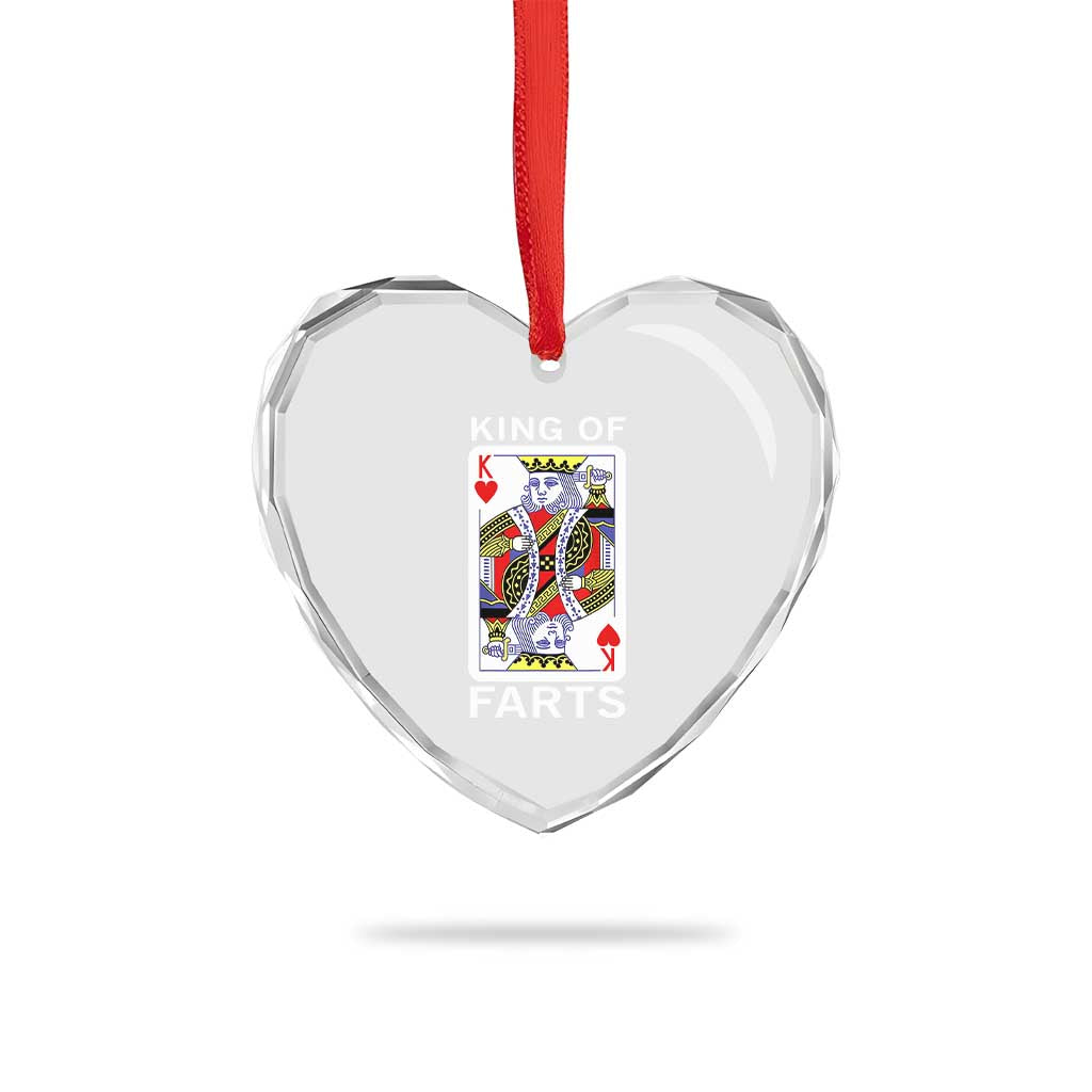 King of Farts Heart Crystal Glass Ornament Funny Joke Inappropriate Fart Prank Gift TS10 Print Your Wear