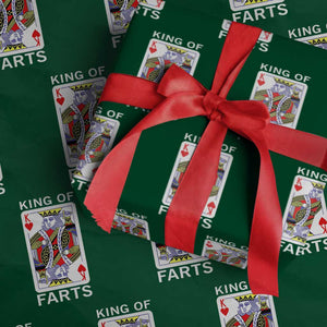 King of Farts Wrapping Paper Roll Funny Joke Inappropriate Fart Prank Gift TS10 Green Print Your Wear