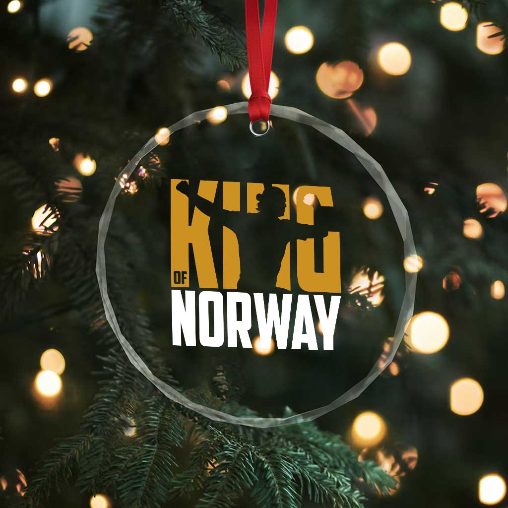 King Of Norway Football Crystal Glass Ornament Proud Norwegian Supporter Fan TS12 Print Your Wear