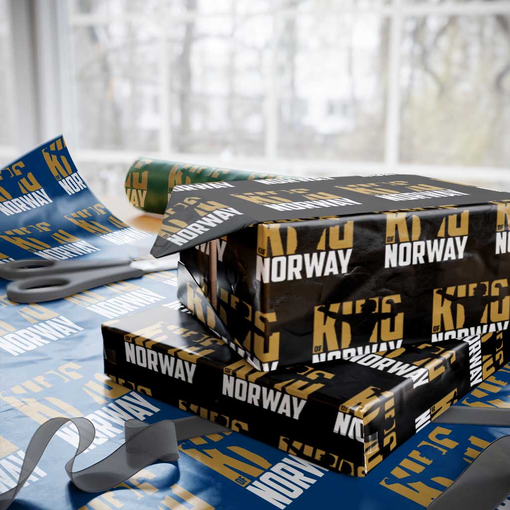 King Of Norway Football Wrapping Paper Roll Proud Norwegian Supporter Fan TS12 Black Print Your Wear