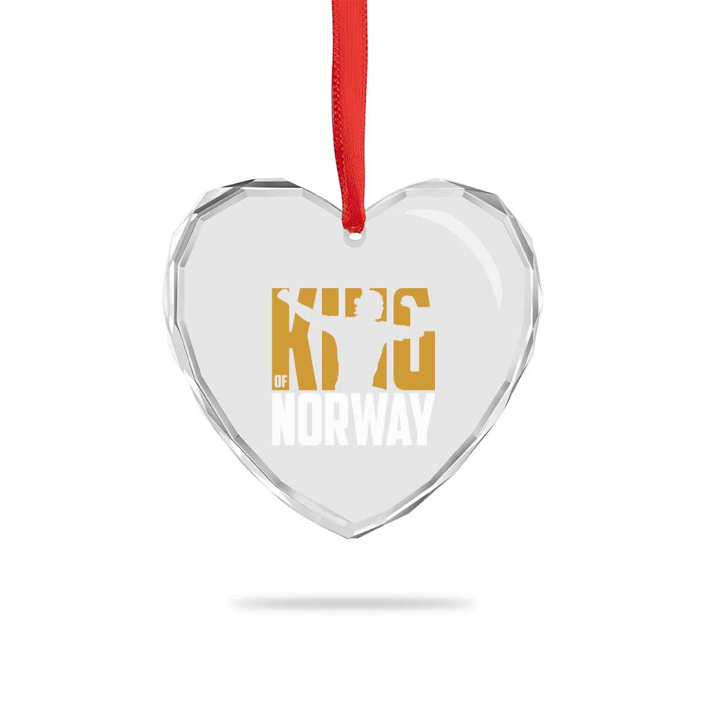 King Of Norway Football Heart Crystal Glass Ornament Proud Norwegian Supporter Fan TS12 Print Your Wear
