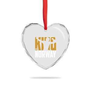 King Of Norway Football Heart Crystal Glass Ornament Proud Norwegian Supporter Fan TS12 Print Your Wear