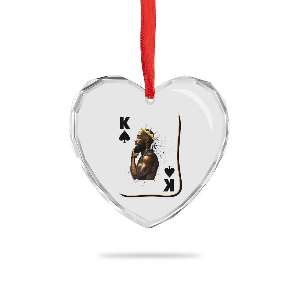 King Of Spades Black Man Heart Crystal Glass Ornament African American Men Pride TS12 Print Your Wear