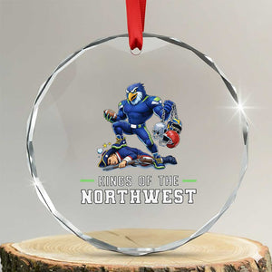 Kings Of The Northwest Crystal Glass Ornament Funny Seattle Dominates New England TS12 Transparent Glass 3'' Circle Print Your Wear
