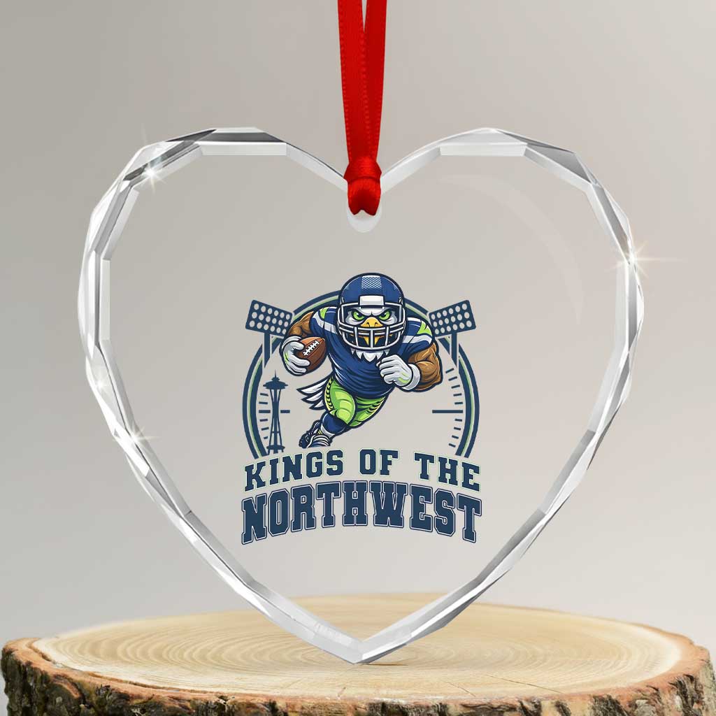 Kings Of The Northwest Heart Crystal Glass Ornament 12s Fan Pride TS12 Transparent Glass 3'' Heart Print Your Wear