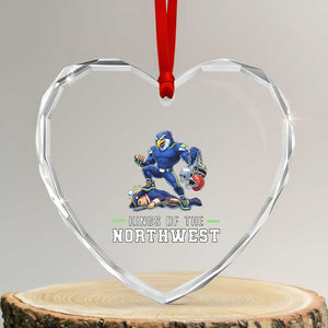 Kings Of The Northwest Heart Crystal Glass Ornament Funny Seattle Dominates New England TS12 Transparent Glass 3'' Heart Print Your Wear