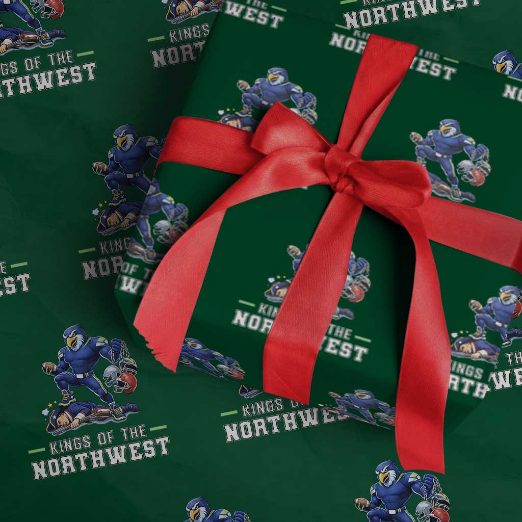 Kings Of The Northwest Wrapping Paper Roll Funny Seattle Dominates New England TS12 Green Print Your Wear