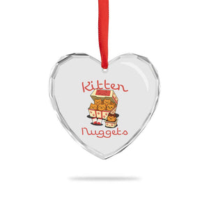 Kitten Nuggets Heart Crystal Glass Ornament Funny Cat Lover Gift TS12 Print Your Wear