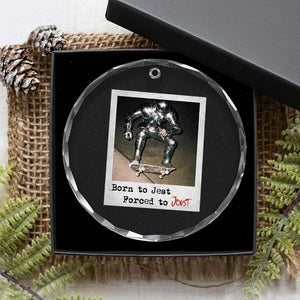 Knights Meme Crystal Glass Ornament Born to Jest Forced to Joust TS10 Print Your Wear