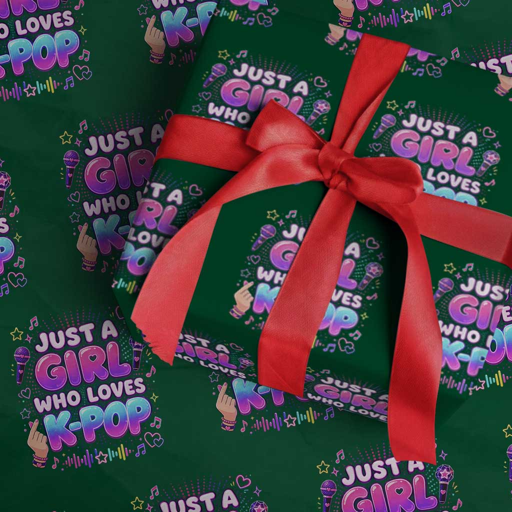 Kpop Lover Wrapping Paper Roll Just a Girl Who Loves K-Pop Korean Music