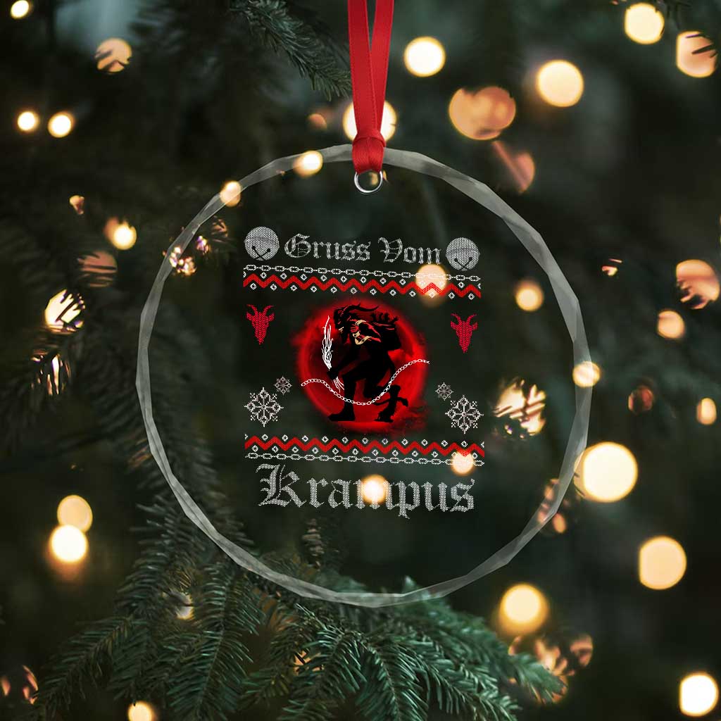 Krampus Crystal Glass Ornament Goth Xmas Gruss Von Krampus Ugly Christmas Sweater Evil Pajama TS10 Print Your Wear
