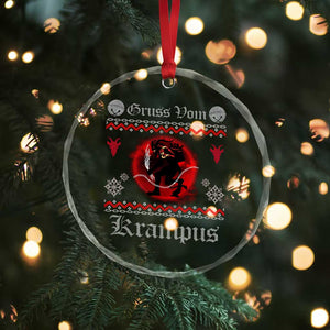 Krampus Crystal Glass Ornament Goth Xmas Gruss Von Krampus Ugly Christmas Sweater Evil Pajama TS10 Print Your Wear