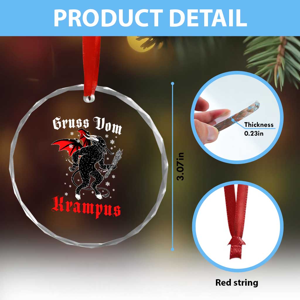 Krampus Crystal Glass Ornament Scary Horror Goth Xmas Gruss Von Krampus TS10 Print Your Wear