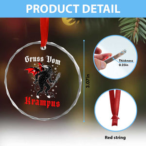 Krampus Crystal Glass Ornament Scary Horror Goth Xmas Gruss Von Krampus TS10 Print Your Wear