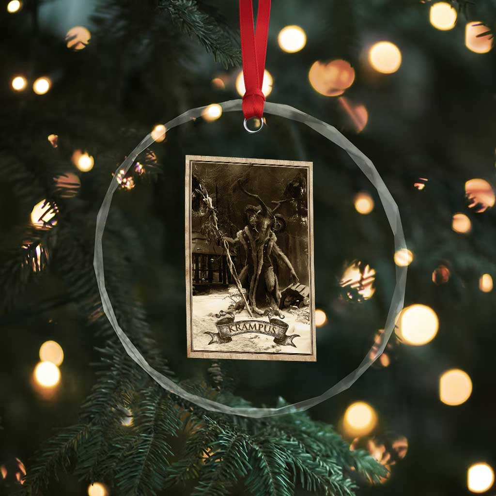 Krampus Crystal Glass Ornament Xmas Horror Ugly Sweater Krampus Tarot Card Evil Pajama TS10 Print Your Wear