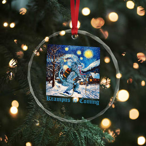 Krampus Is Coming Crystal Glass Ornament Spooky Christmas Starry Night TS09 Print Your Wear