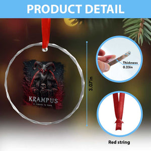 Krampus Is Coming To Town Crystal Glass Ornament Gothic Dark Xmas Gift Horror Holiday TS10 Print Your Wear