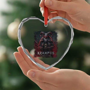 Krampus Is Coming To Town Heart Crystal Glass Ornament Gothic Dark Xmas Gift Horror Holiday TS10 Print Your Wear