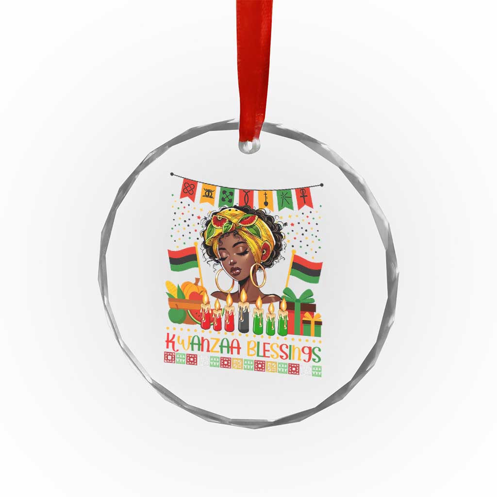 Kwanzaa Blessings African Woman Crystal Glass Ornament Umoja Seven Principles Family Gift TS12 Print Your Wear