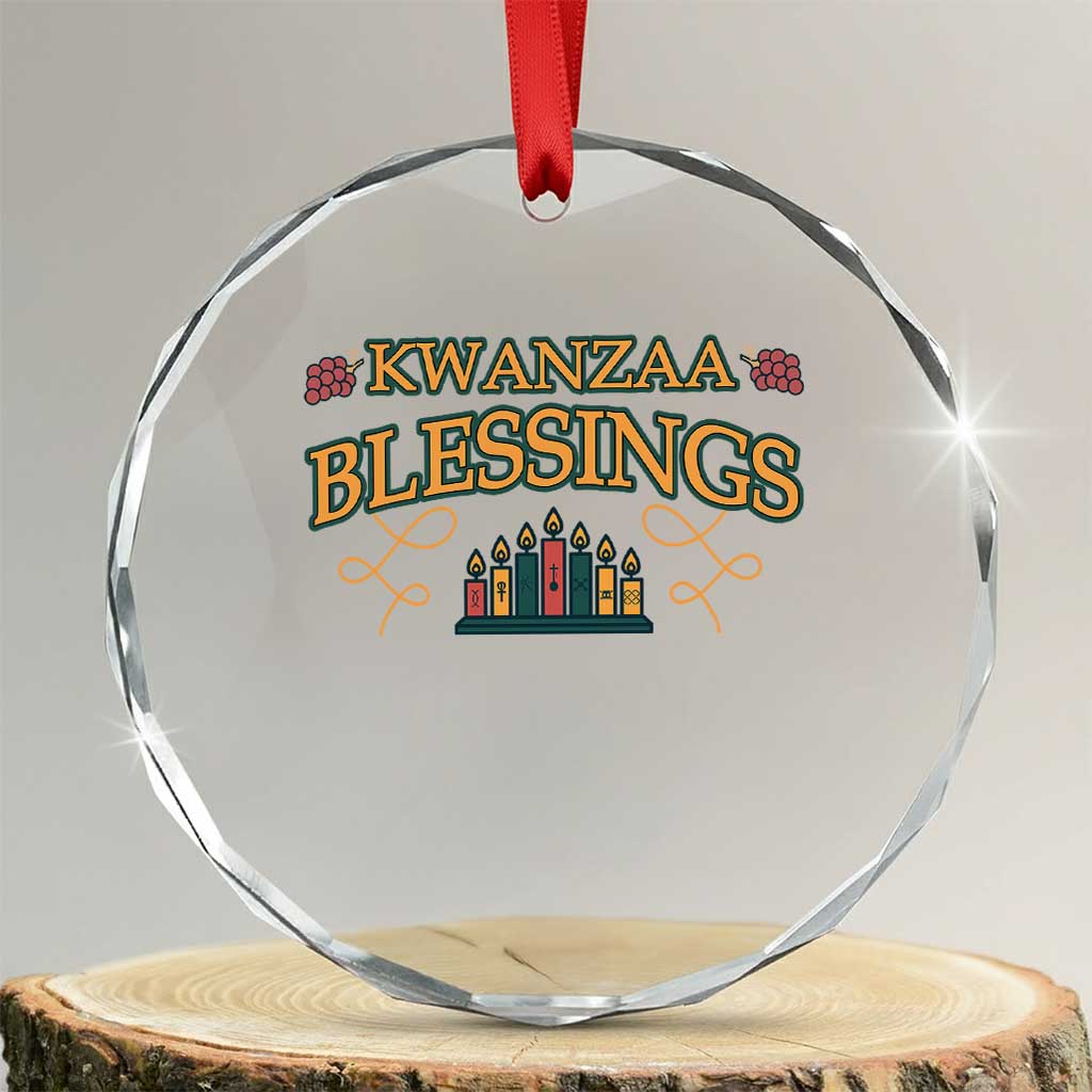 Kwanzaa Blessings Crystal Glass Ornament African Heritage Celebration Gift - Print Your Wear