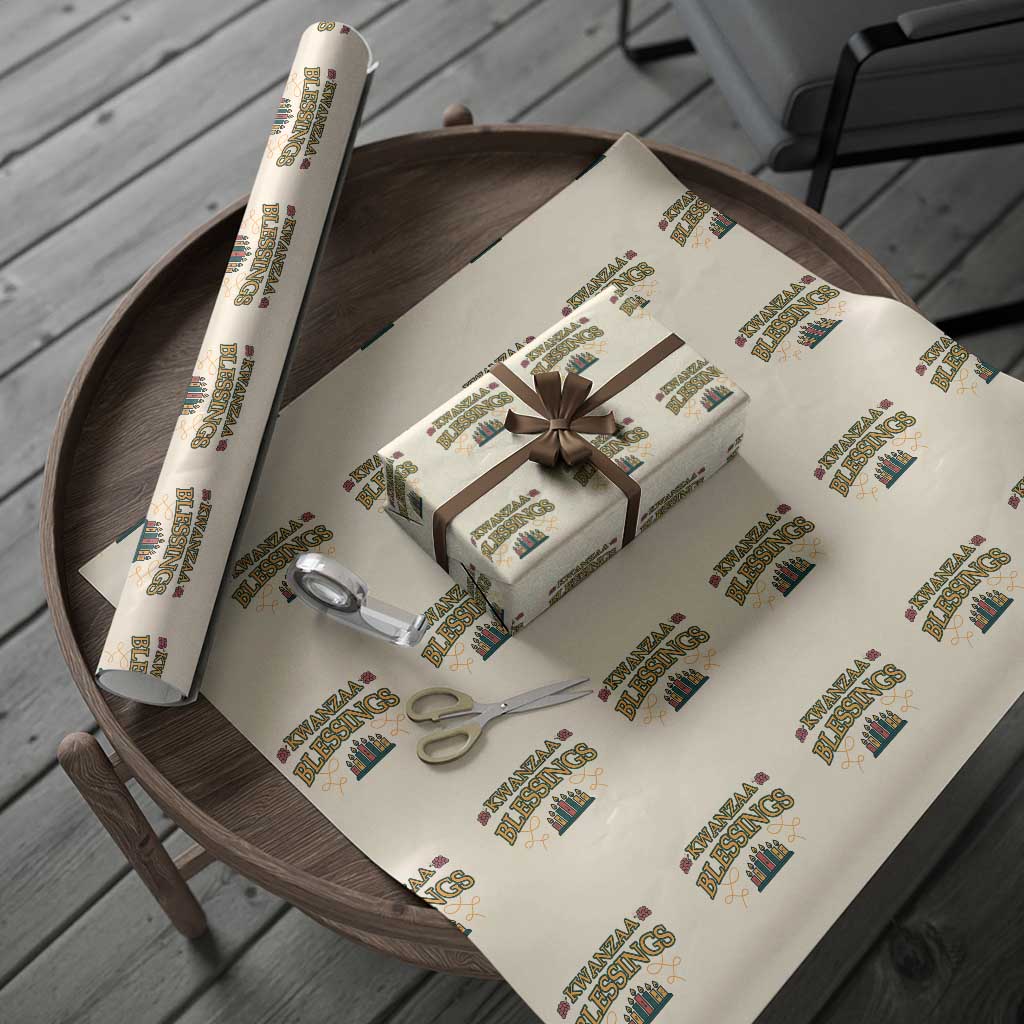 Kwanzaa Blessings Wrapping Paper Roll African Heritage Celebration Gift - Print Your Wear