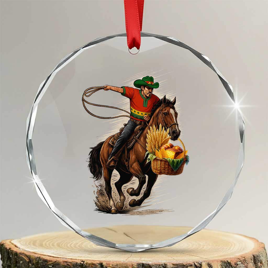Kwanzaa Cowboy Crystal Glass Ornament Funny African American Festival Gift - Print Your Wear