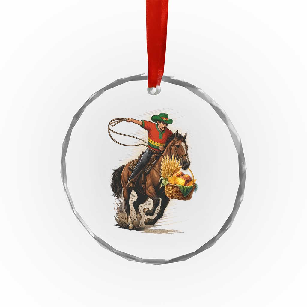 Kwanzaa Cowboy Crystal Glass Ornament Funny African American Festival Gift - Print Your Wear