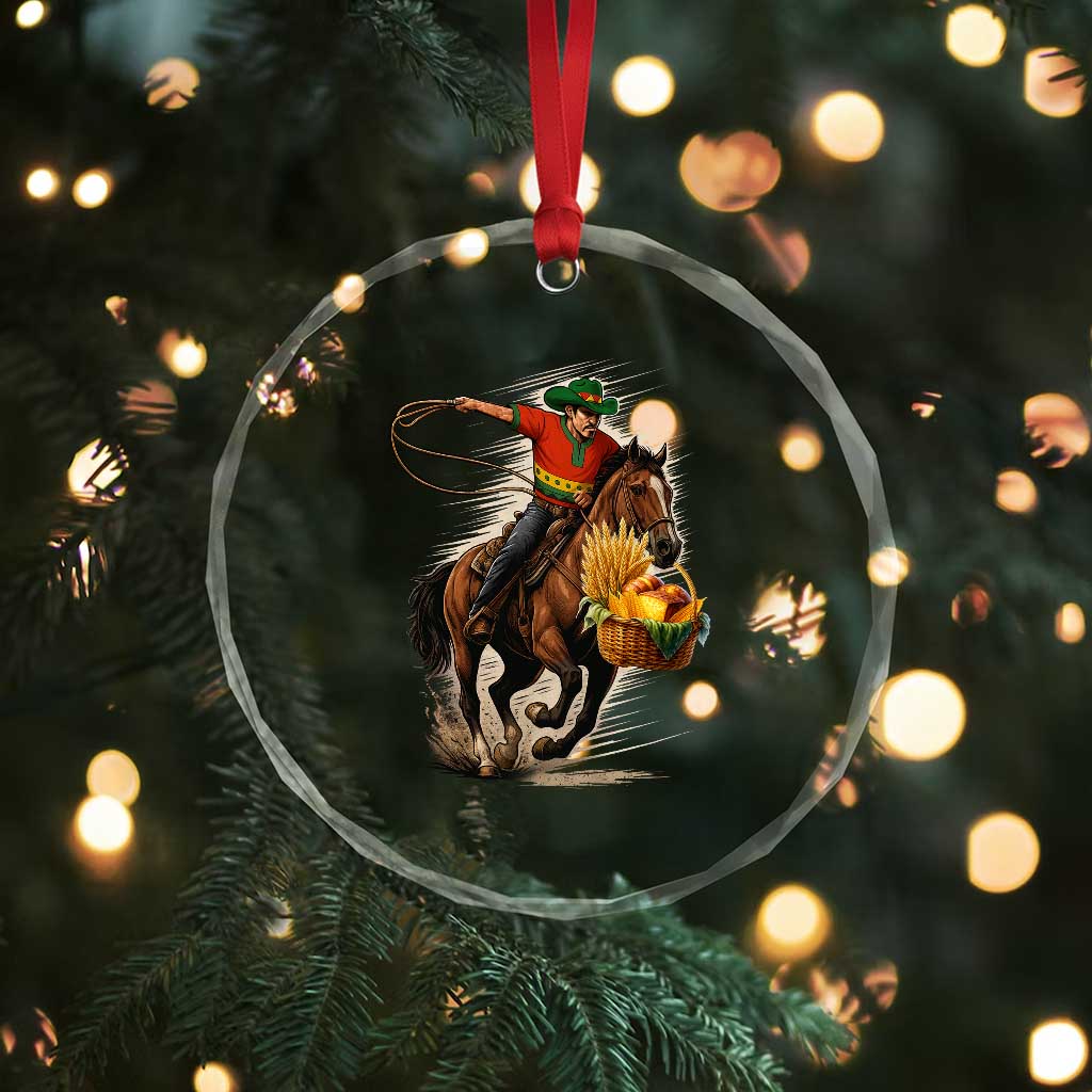 Kwanzaa Cowboy Crystal Glass Ornament Funny African American Festival Gift TS12 Print Your Wear