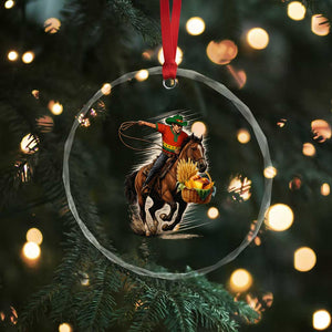 Kwanzaa Cowboy Crystal Glass Ornament Funny African American Festival Gift TS12 Print Your Wear
