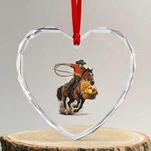 Kwanzaa Cowboy Heart Crystal Glass Ornament Funny African American Festival Gift TS12 Transparent Glass 3'' Heart Print Your Wear