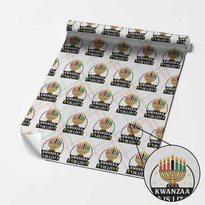 Kwanzaa Is Lit Wrapping Paper Roll Funny African American Holiday Gift TS12 Christmas Plaid Print Your Wear