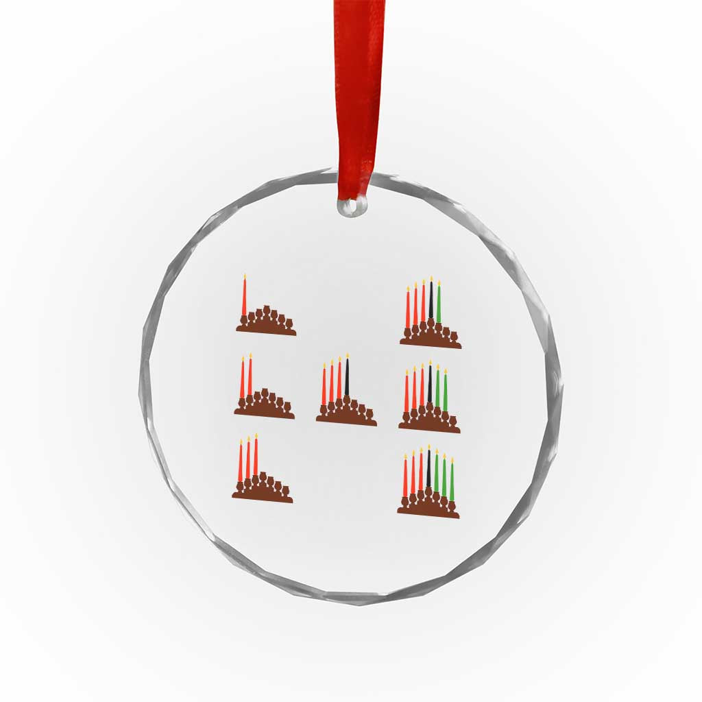 Kwanzaa Kinara Seven Candles African American Holiday Crystal Glass Ornament TS11 Print Your Wear