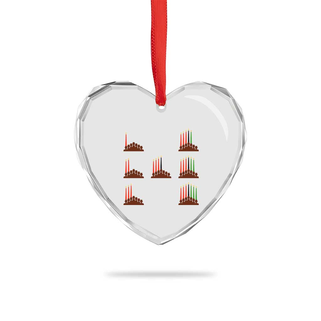 Kwanzaa Kinara Seven Candles African American Holiday Heart Crystal Glass Ornament TS11 Print Your Wear