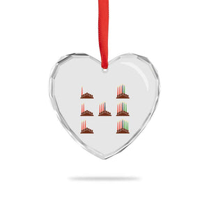 Kwanzaa Kinara Seven Candles African American Holiday Heart Crystal Glass Ornament TS11 Print Your Wear