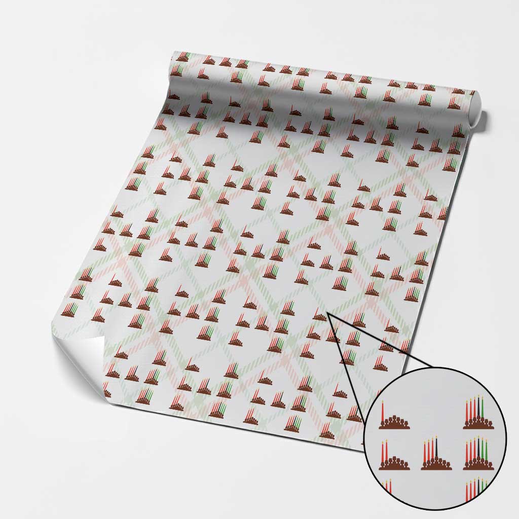 Kwanzaa Kinara Seven Candles African American Holiday Wrapping Paper Roll TS11 Christmas Plaid Print Your Wear