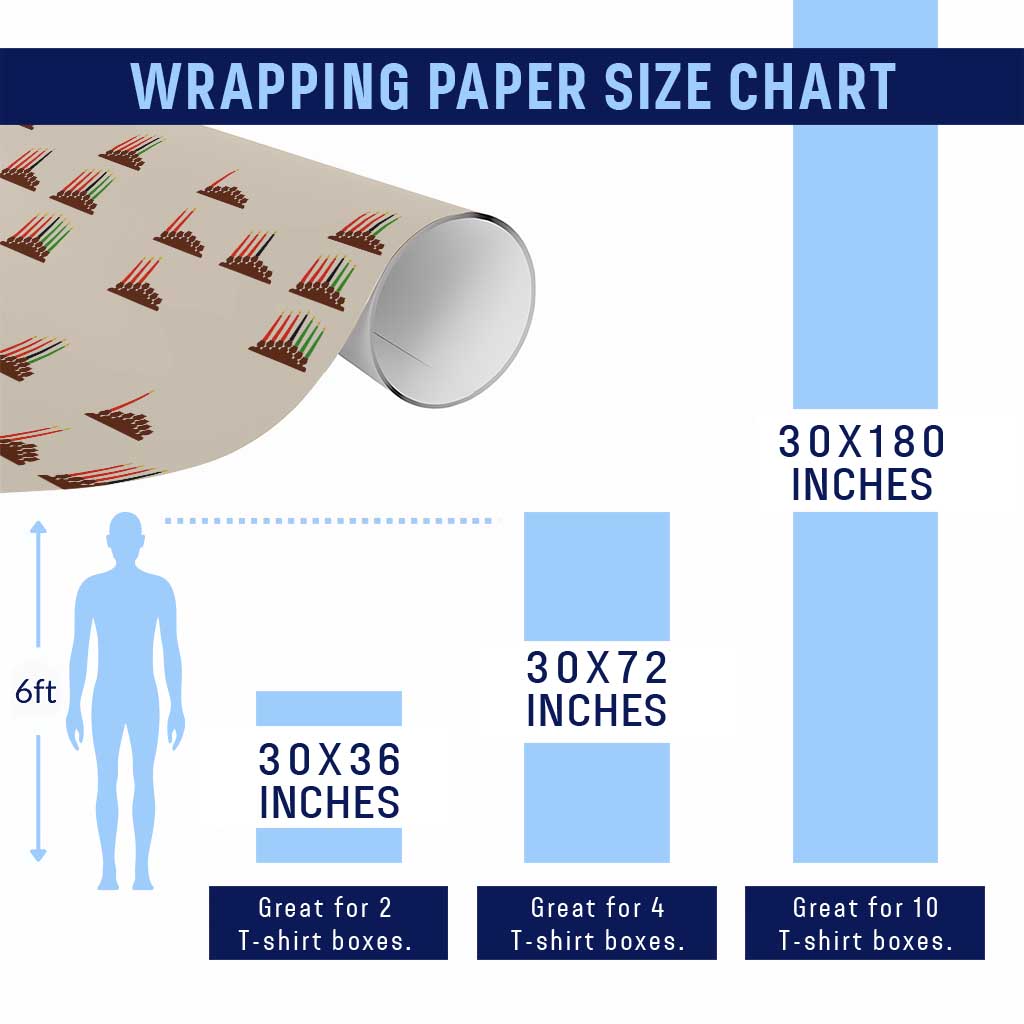 Kwanzaa Kinara Seven Candles African American Holiday Wrapping Paper Roll TS11 Print Your Wear