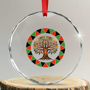 Kwanzaa Tree Of Life Crystal Glass Ornament African American Holiday Gift TS12 Transparent Glass 3'' Circle Print Your Wear