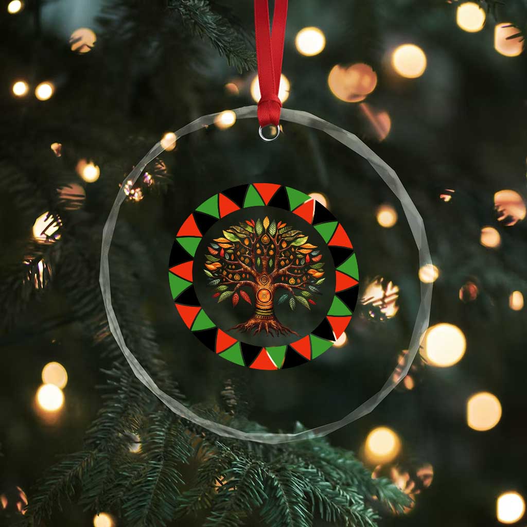 Kwanzaa Tree Of Life Crystal Glass Ornament African American Holiday Gift - Print Your Wear