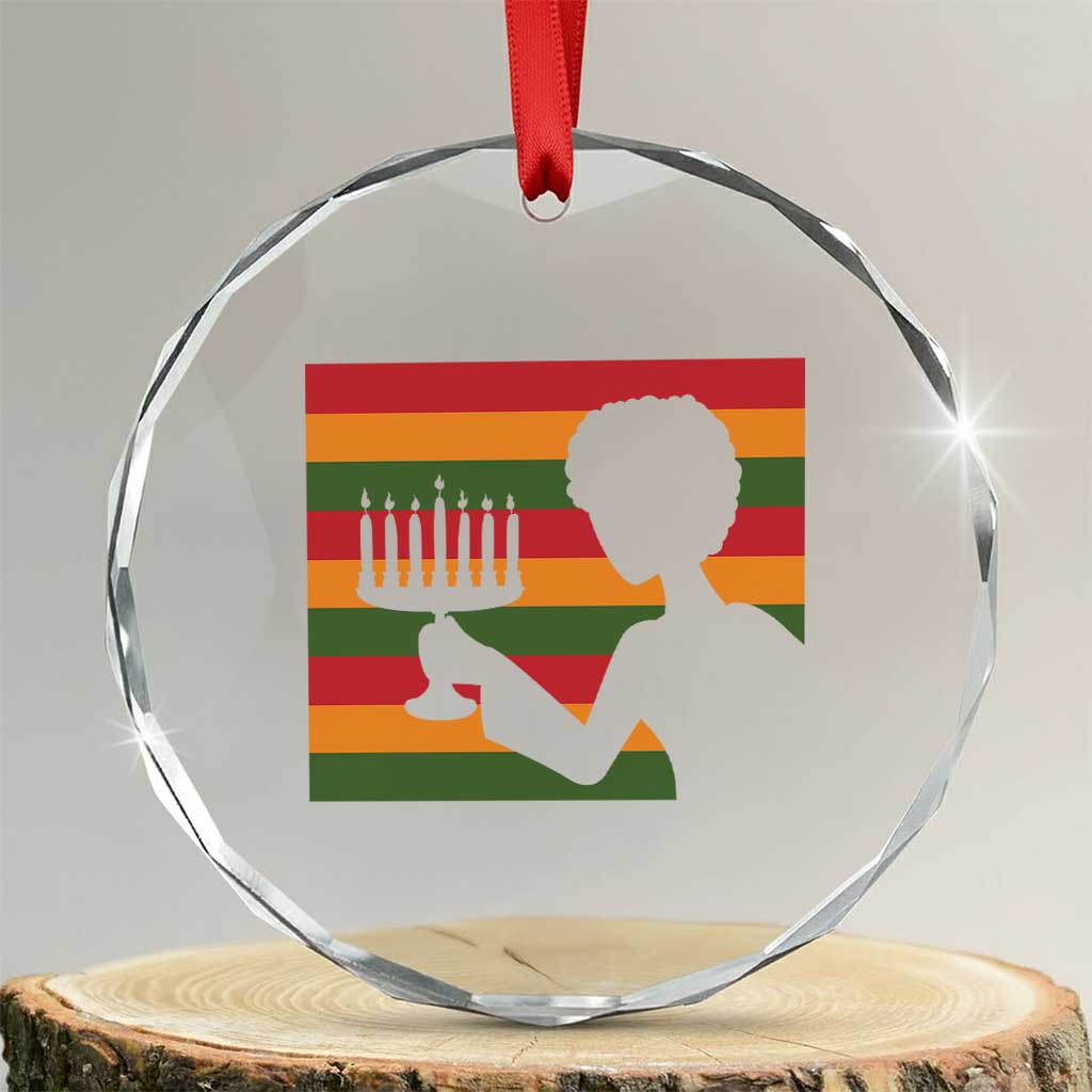 Kwanzaa Umoja Family African Woman Seven Principles Gift Crystal Glass Ornament - Print Your Wear
