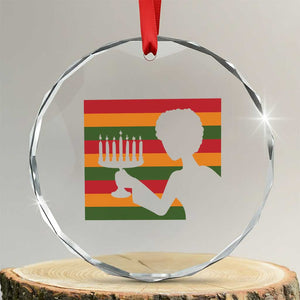 Kwanzaa Umoja Family African Woman Seven Principles Gift Crystal Glass Ornament - Print Your Wear