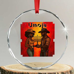 Kwanzaa Umoja Togetherness Crystal Glass Ornament Cowboy Cowgirl African Heritage Gift - Print Your Wear