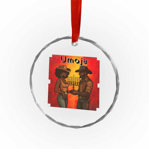 Kwanzaa Umoja Togetherness Crystal Glass Ornament Cowboy Cowgirl African Heritage Gift - Print Your Wear