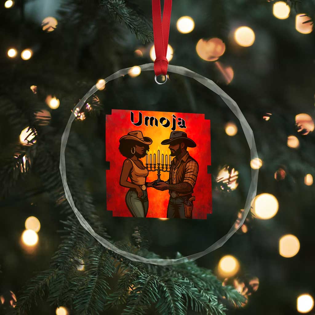 Kwanzaa Umoja Togetherness Crystal Glass Ornament Cowboy Cowgirl African Heritage Gift TS12 Print Your Wear