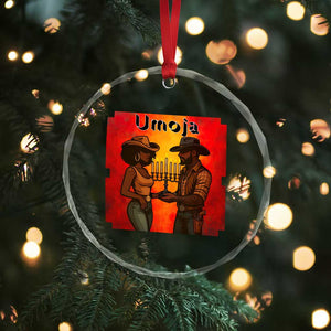 Kwanzaa Umoja Togetherness Crystal Glass Ornament Cowboy Cowgirl African Heritage Gift - Print Your Wear
