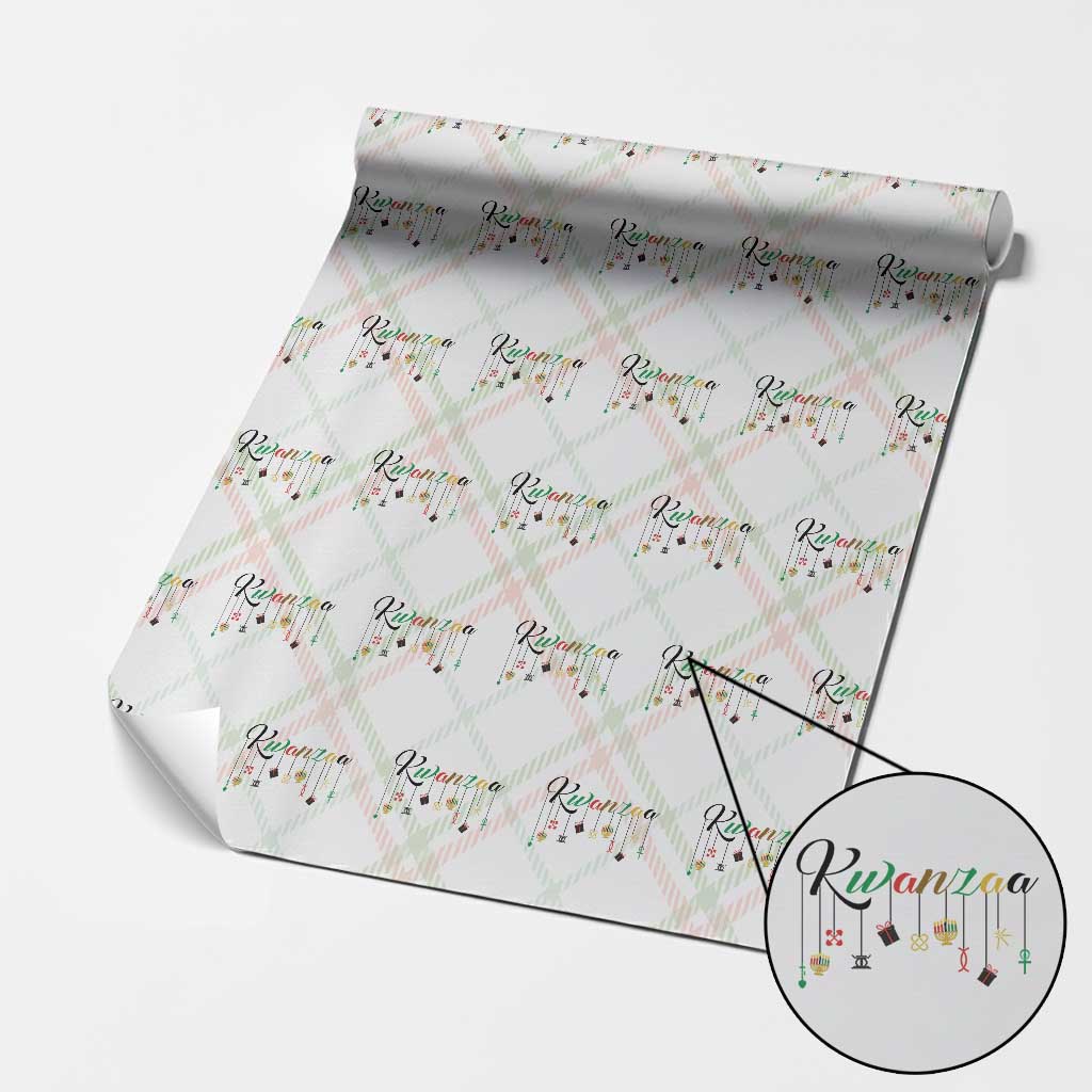 Kwanzaa Wrapping Paper Roll Lights Of Unity Seven Principles Heritage Gift TS12 Christmas Plaid Print Your Wear